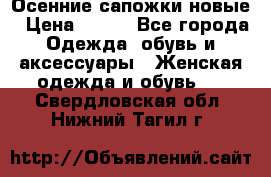 Осенние сапожки новые › Цена ­ 600 - Все города Одежда, обувь и аксессуары » Женская одежда и обувь   . Свердловская обл.,Нижний Тагил г.